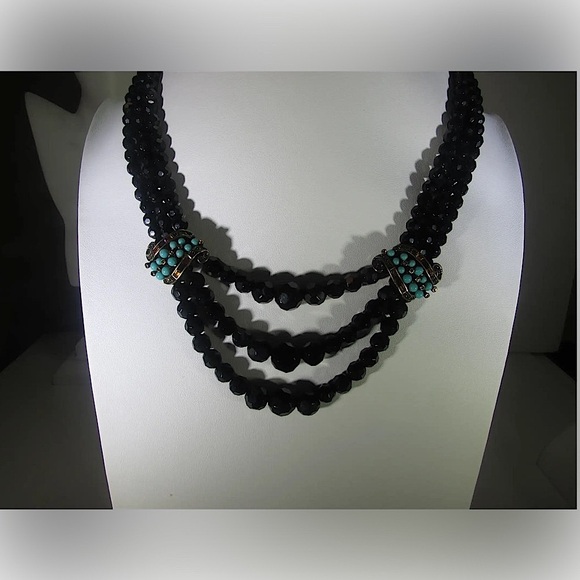 Authentic Heidi Daus “Return from Grace” Black Crystal Necklace - Picture 3 of 13